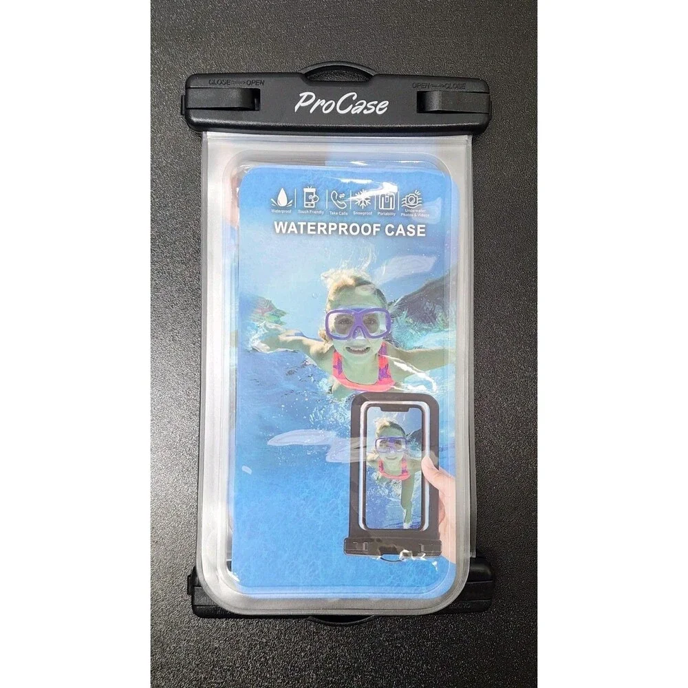 2 ProCase Waterproof Phone Pouch for Nearly All Phone Sizes. Iphone, Samsung